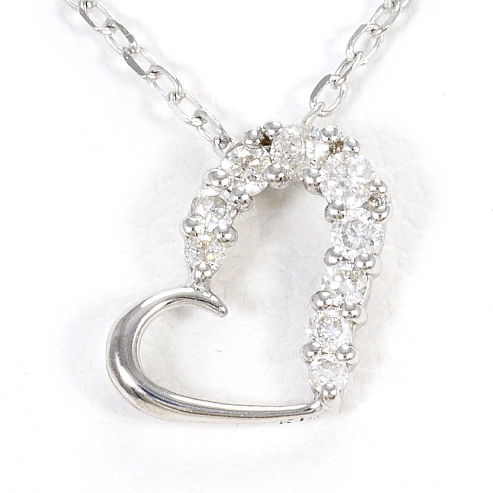 VINTAGE 10k Silver Diamond Necklace
